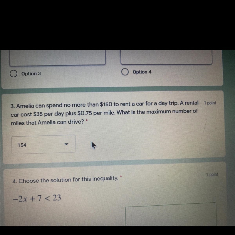 Amelia can spend no more than $150 to rent a car for a day trip. A rental car costs-example-1