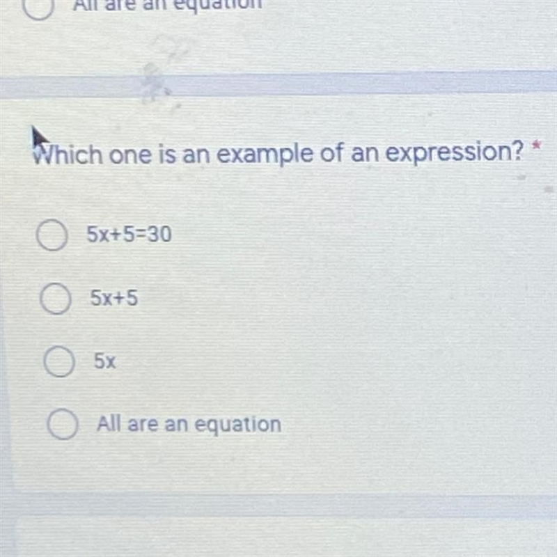 Which one is an example of an expression?-example-1