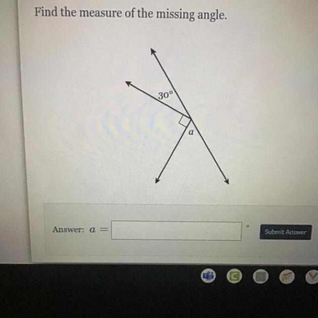 Find the measure of the missing angles.-example-1