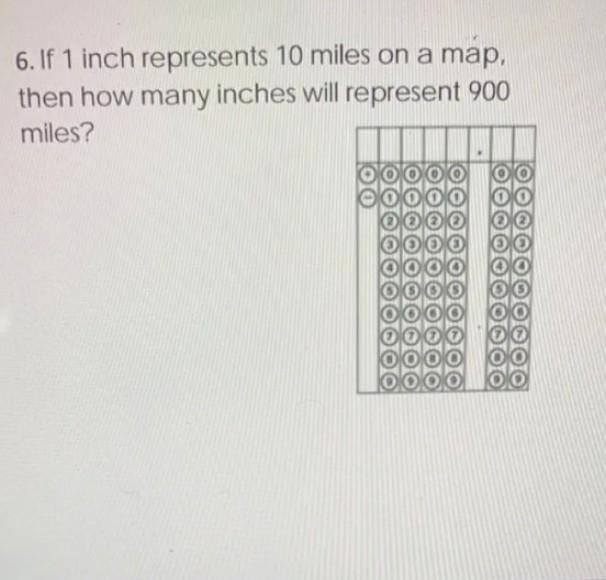 If 1 inch represents 10 miles how many inches will 900 miles​-example-1