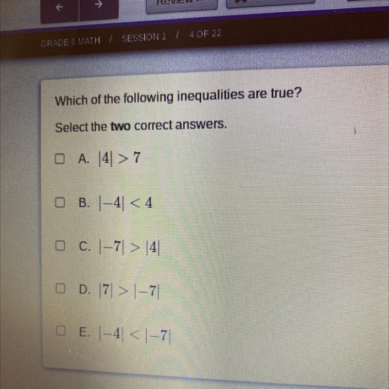 Which of the following inequalities are true-example-1