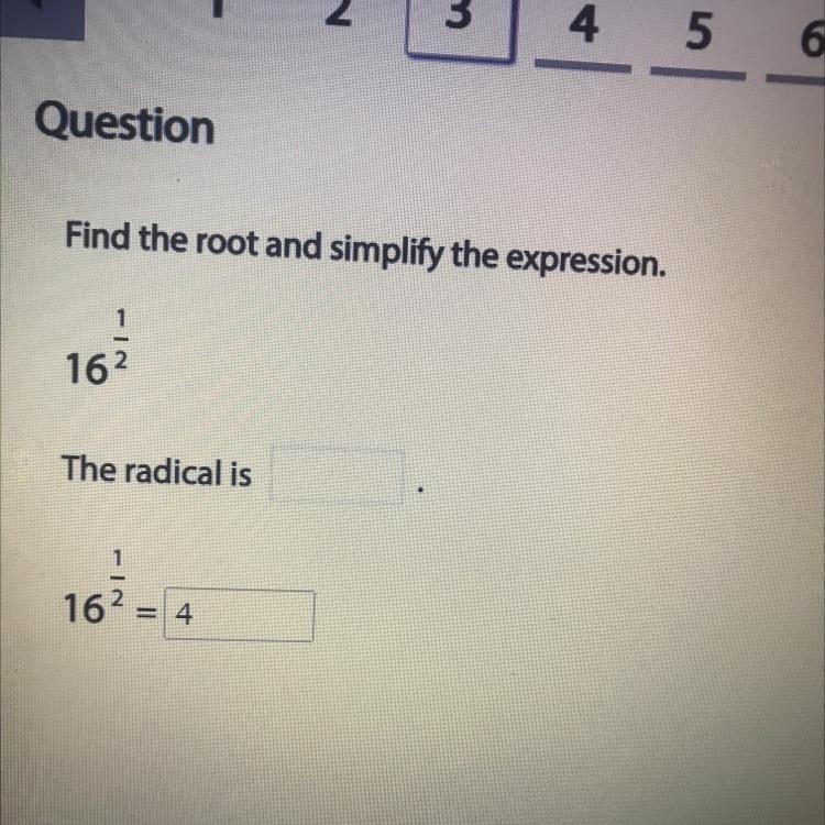 What's the radical of the expression-example-1