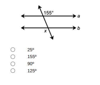 Determine the value for x in the given diagram when a||b.-example-1