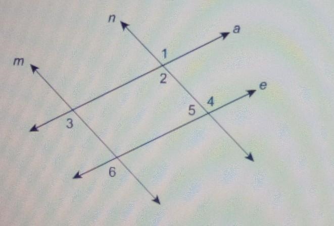 In the figure, a || e, m || n, and m/3 = 112°. What is the m/1? Enter your answer-example-1