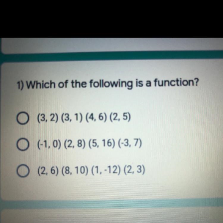 Which of the following is a function?-example-1