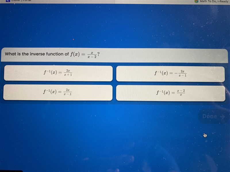 What is the inverse function of-example-1