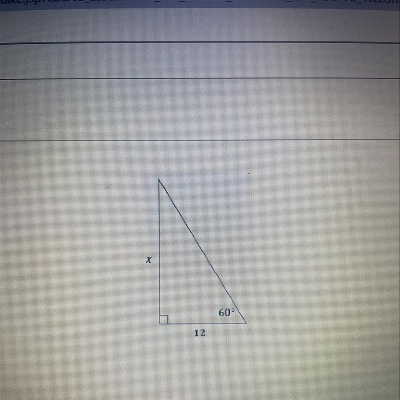 What's the value of x A. 24 square root of 3 B. 6 C. 12 square root of 3 E. 12-example-1