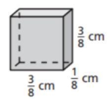 Find the volume of the rectangular prism. The volume of the rectangular prism is centimeters-example-1