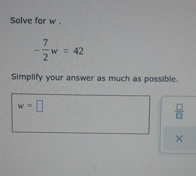 Solve for w, thanks! ​-example-1