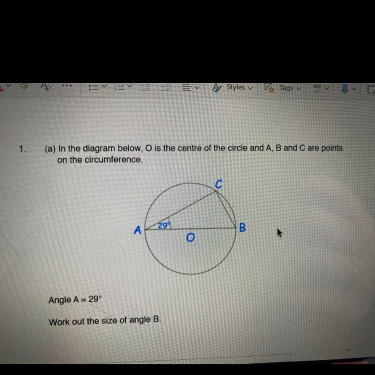 Work out the size of angle B-example-1