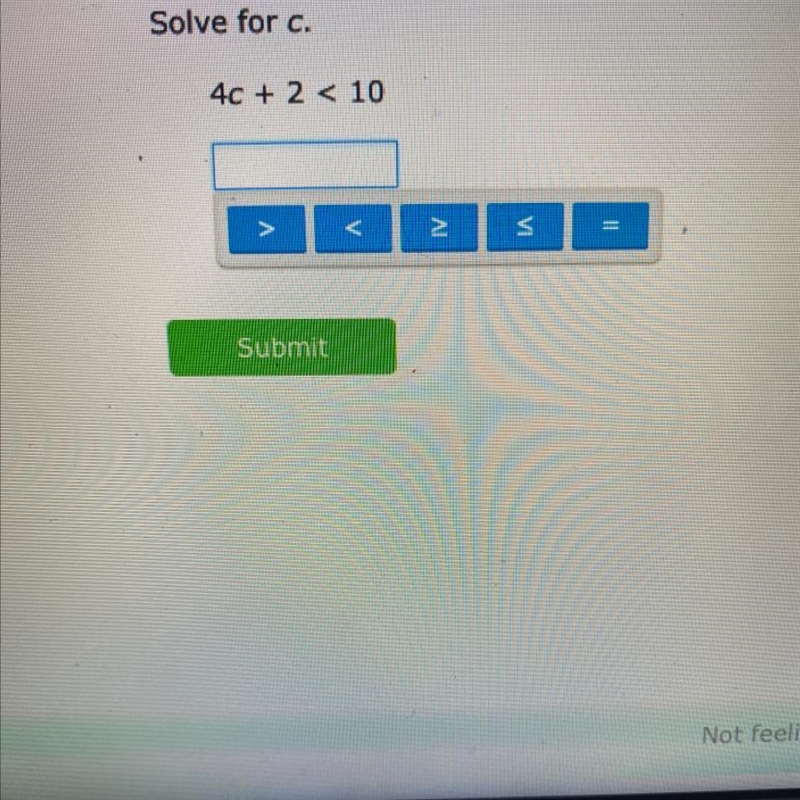 Solve for c. 40 + 2 < 10 A AL s-example-1