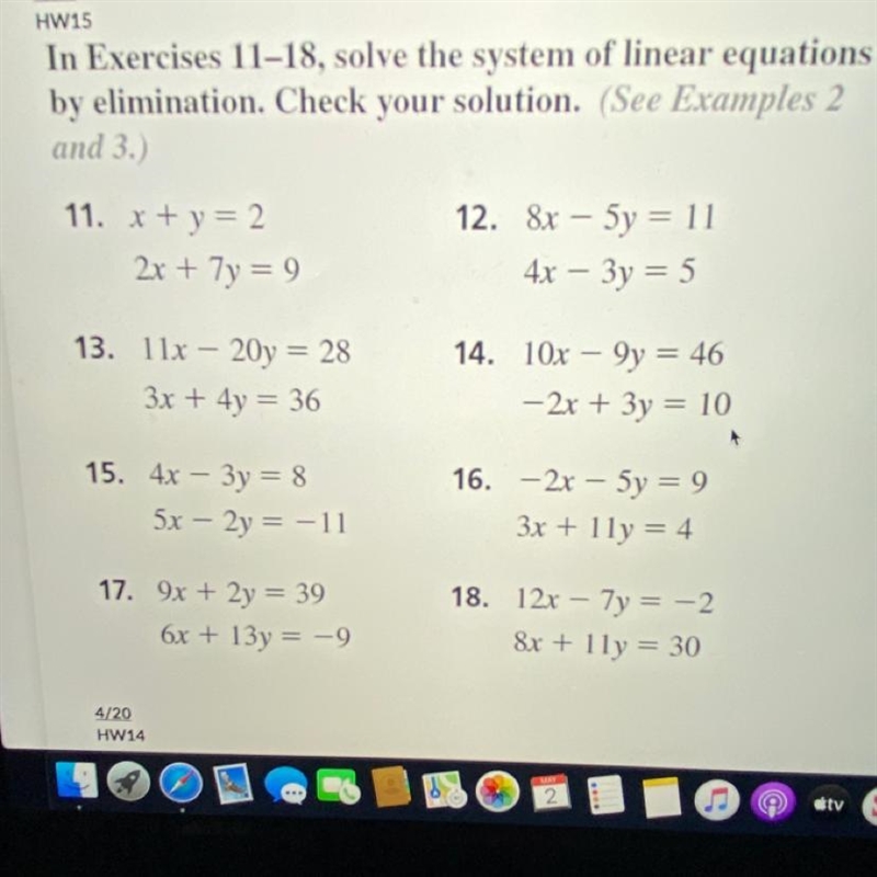 Solve systems of linear equations by elimination.check your solution-example-1