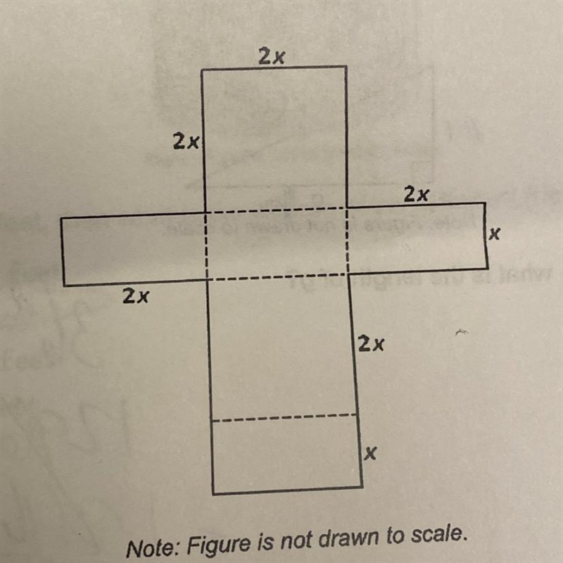 If x=7cm what is the surface area of the geometric shape formed by this net-example-1