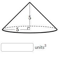 Find the volume of the cone. Either enter an exact answer in terms of π or use 3.14 for-example-1