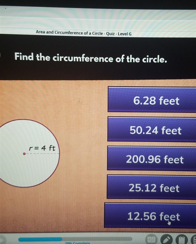 Find the circumference of the circle ​-example-1