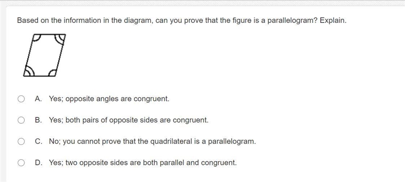 Based on the information in the diagram, can you prove that the figure is a parallelogram-example-1