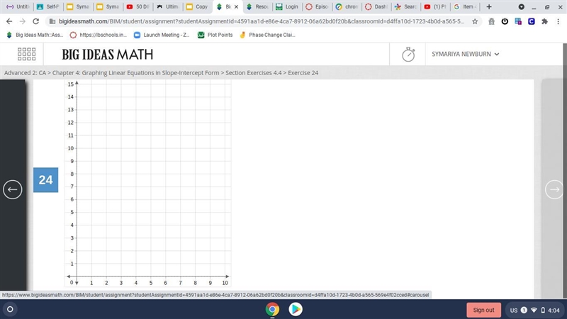 The problem is y=0.75x+5-example-1