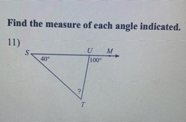 The angle you need to find is angle T.-example-1