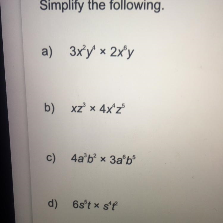 Please help with this, just simplify and answer then please-example-1