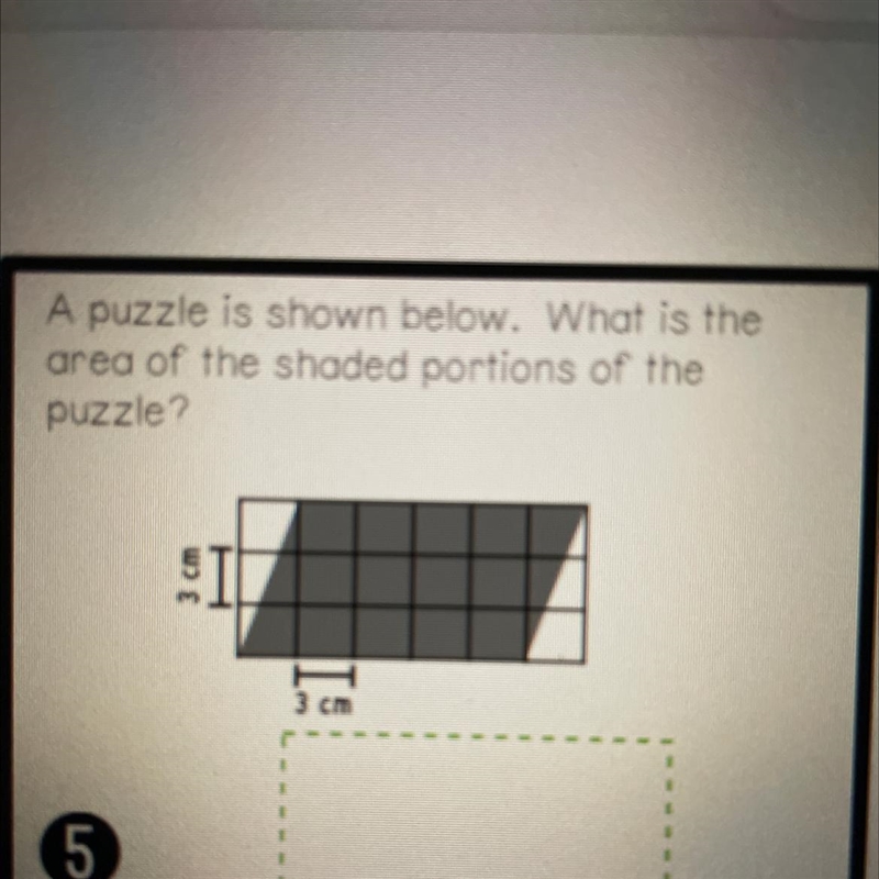 A puzzle is shown below. what is the area of the shaded portions of the puzzle?-example-1