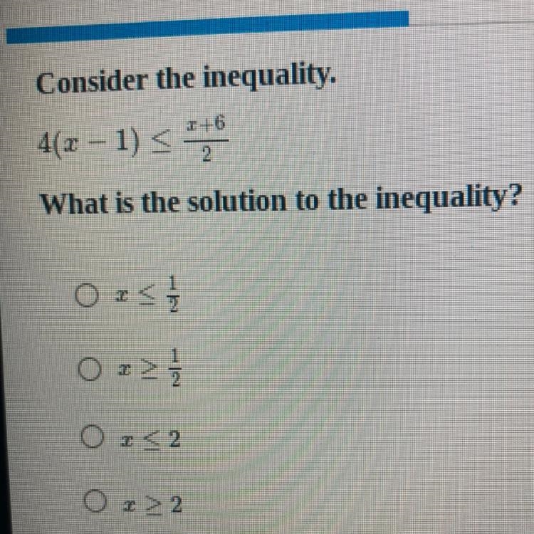 Consider the inequality. What is the solution to inequality-example-1