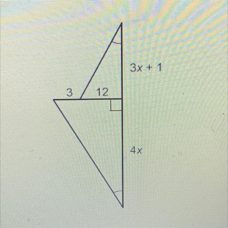 The two triangles are similar, what is the value of x?-example-1