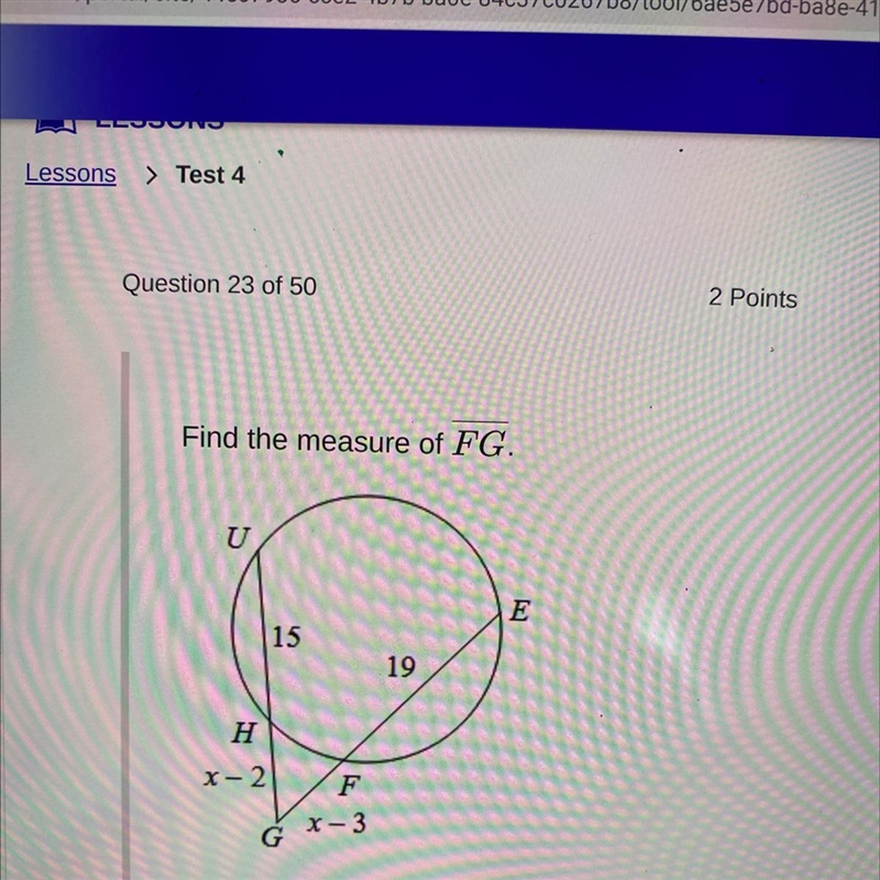 Find the measure of FG.-example-1