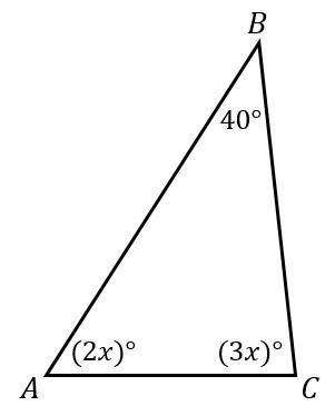 Triangle ABC is given. What is the measure, in degrees, of ∠A?-example-1