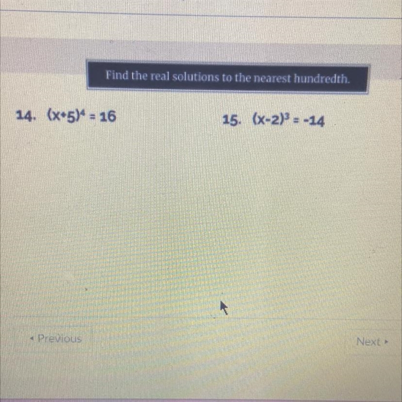 Find the real solutions to the nearest hundredth.-example-1