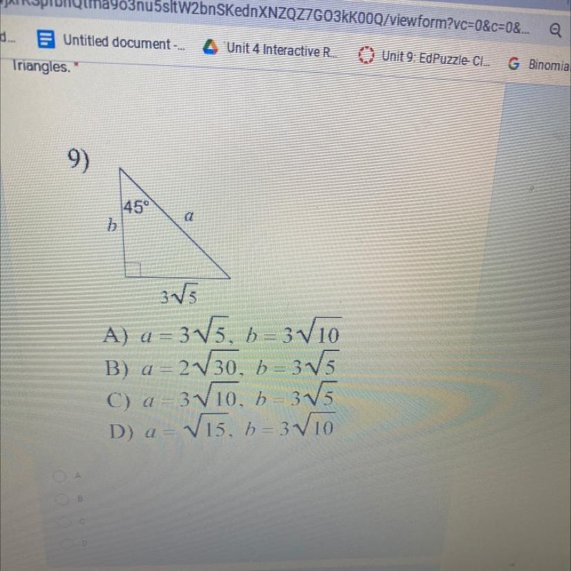 45° b a 35 Help me if you can-example-1