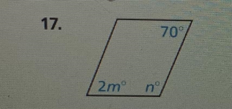 Find the value of each variable in the parallelogram.-example-1