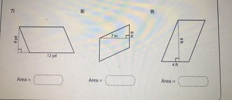 Area of prallelogram-example-1