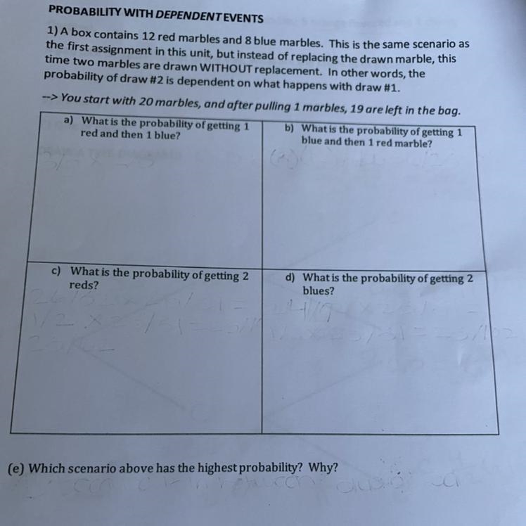 What is the probability of getting 1 red and then blue?-example-1