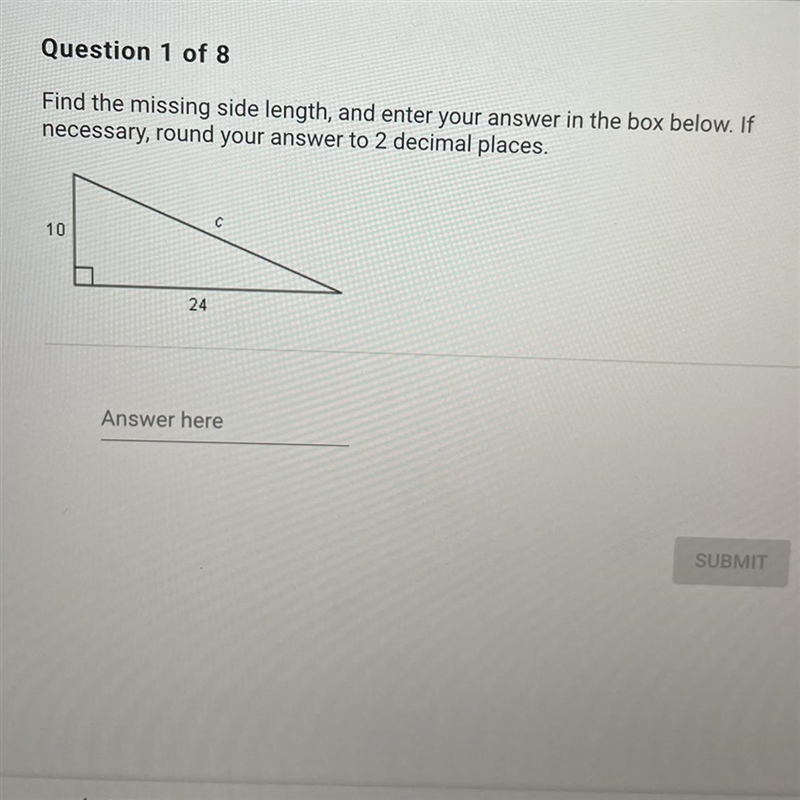 Find the missing side length, and enter your answer in the box below. If necessary-example-1