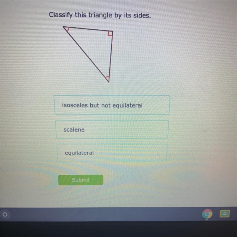 Classify this triangle by its sides?-example-1