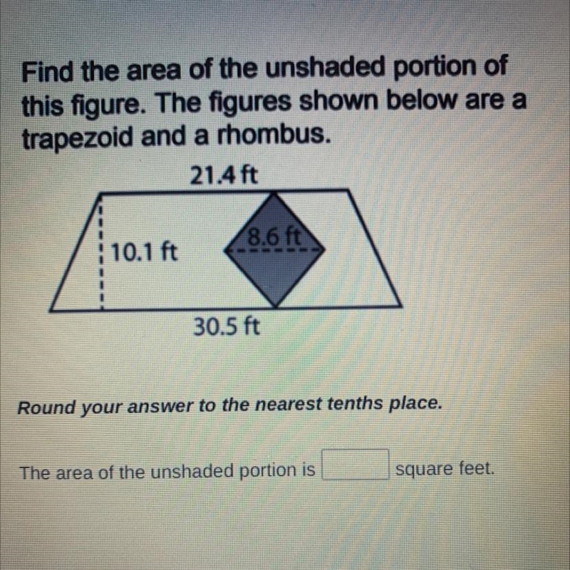 Find the area of the unshaded portion of this figure. The figures shown below are-example-1