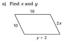 Please help !! need answer as soon as possible a) Find x and y-example-1