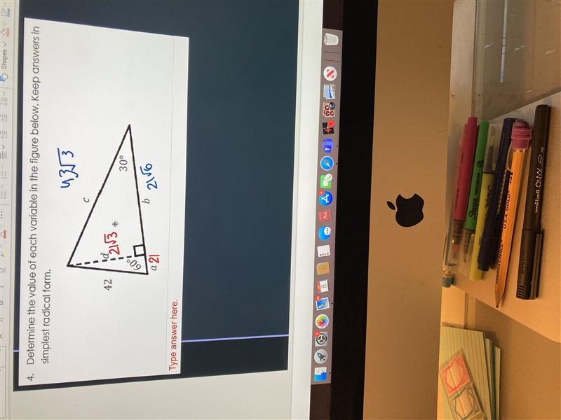 Determine the value of each variable in the figure below. Keep answers in simplest-example-1