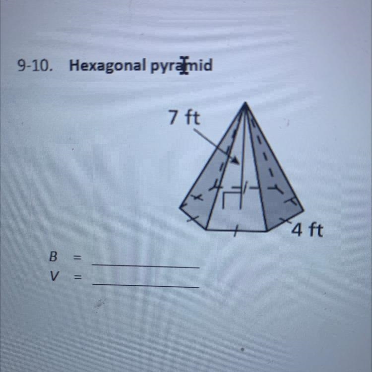 Please Help Find volume and base of the hexagonal prism-example-1