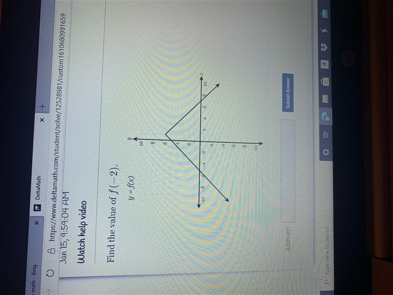 Find the value of f (-2)-example-1