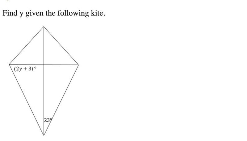 Find y given the following kite-example-1