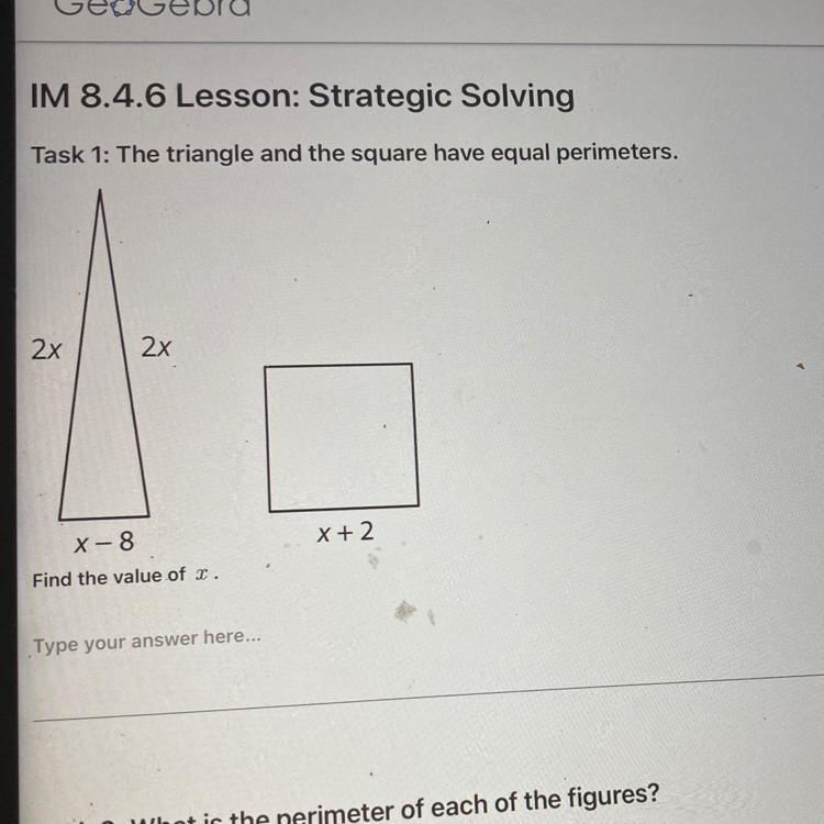 What’s the value of x-example-1