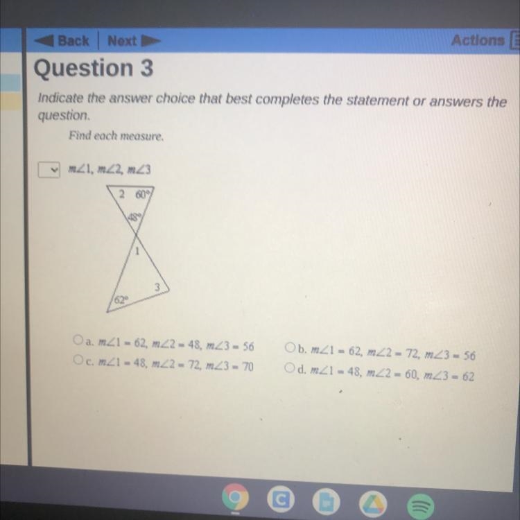 Indicate the answer choice that best completes the statement or answers the question-example-1