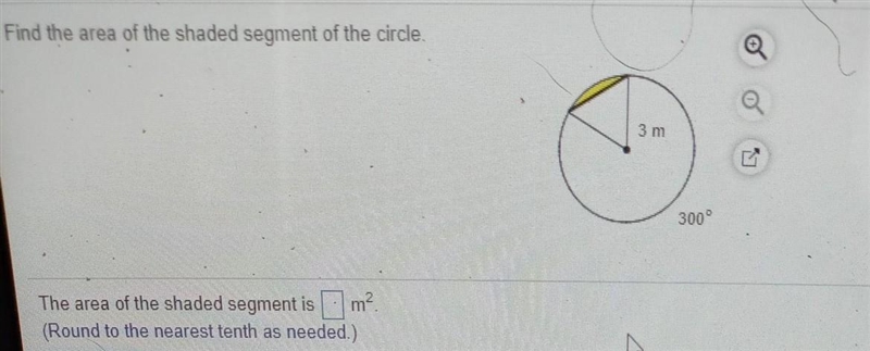 Find the area of the shaded segment of the circle​-example-1