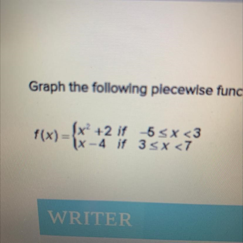 Graph the following piecewise function.-example-1