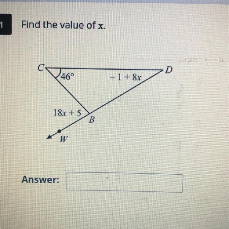 HELP ME PLS!!! Find the value of X.-example-1