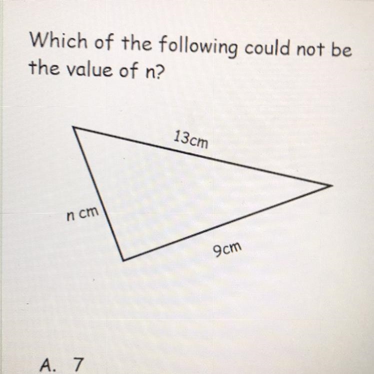 Pls help and show workings Option A. 7 B. 10 C. 13 D. 22-example-1