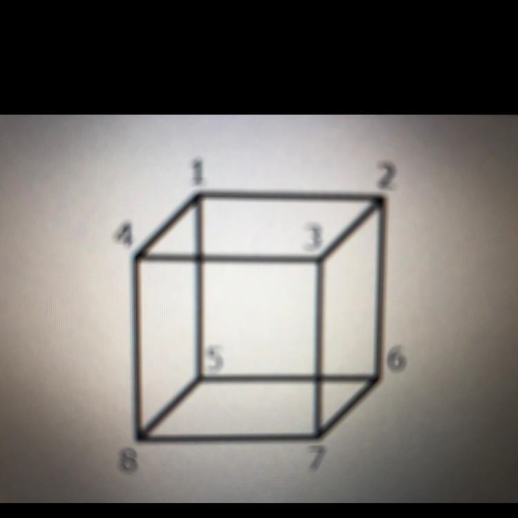 PLEASE HELP!!! if the cube shown above is sliced by a plane through vertices 1, 6, and-example-1