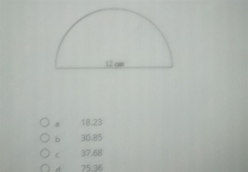 Please Help Me Find the premiter of the semi circle l. Round to the nearest hundredth-example-1