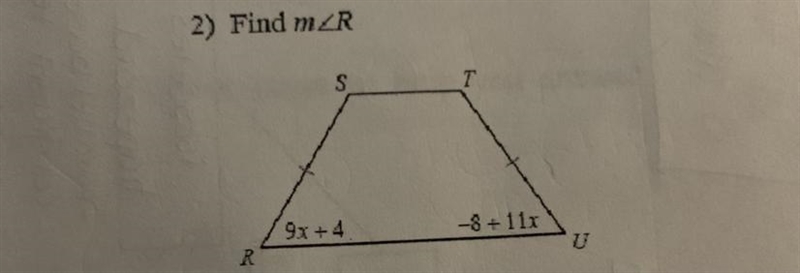 Find the measure of angle R-example-1